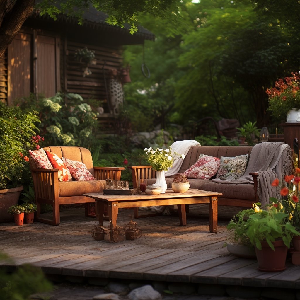 De charme van houten loungesets